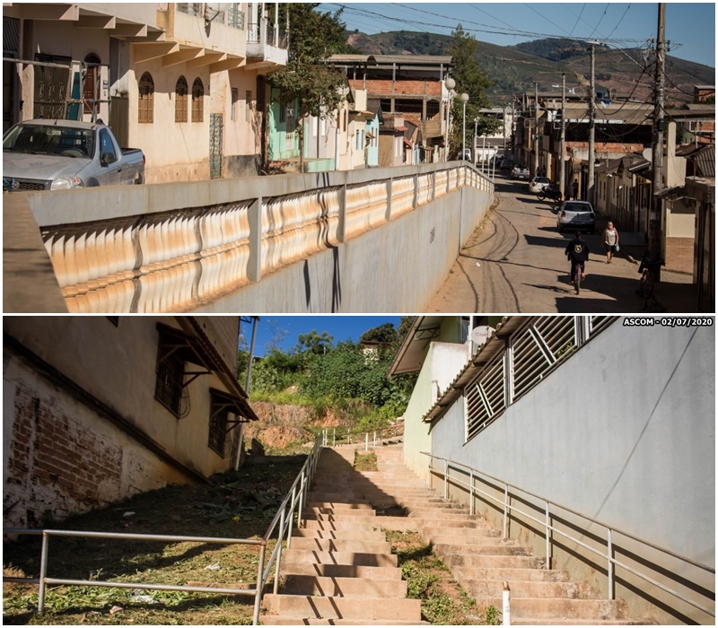 Bairro Ipê ganha melhorias: Reforma de escadaria e muro